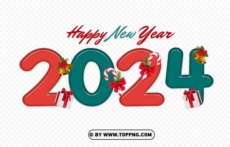 Happy New Year 2024, Year 2024, Png Clipart, Candy Cane, Free Images, Happy New, Happy New Year, Vector Illustration, Candy