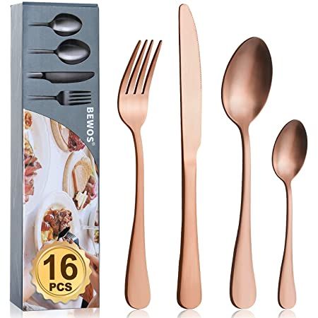 Rose Gold Silverware, Rose Gold Cutlery, Rose Gold Flatware, Gold Cutlery Set, Stainless Steel Silverware, Gold Spoon, Gold Cutlery, Spoon Knife, Knife And Fork