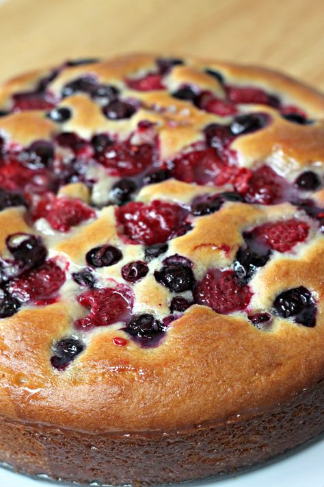 Have a bite (or 20) of this Raspberry Blueberry Cake for National Raspberry Cake Day! Blueberry Raspberry Recipes, Blueberry Cake Recipe, Raspberry Cake Recipes, Raspberry Desserts, Blueberry Cake Recipes, Raspberry Recipes, Blueberry Desserts, Blueberry Bread, Berry Cake