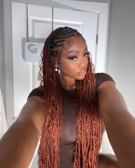 Hairstyles For Fall, Braids Boho, Boho Knotless Braids, Boho Knotless, Big Box Braids Hairstyles, Box Braids Hairstyles For Black Women, Braids Hairstyles Pictures, Cute Box Braids Hairstyles, Quick Braided Hairstyles