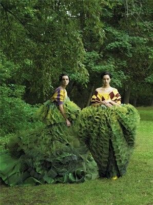 Moss Gown Fashion Fotografie, Grace Coddington, Editorial Vogue, Sasha Pivovarova, Gemma Ward, Mode Editorials, Karen Elson, Paolo Roversi, Tim Walker