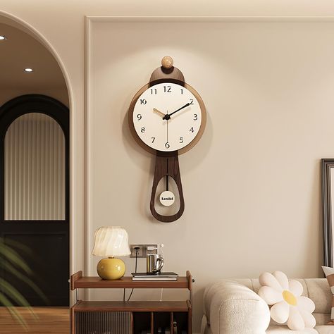 PRICES MAY VARY. 🕰️HIGH QUALITY WALL CLOCK DECORATION: This modern wall clock is beautifully designed and made of exquisite materials, measuring 22*11 inches, ensuring a high-quality decorative effect that adds a touch of fashion and art to your living room. 🕰️ACCURATE AND NOISE-FREE: We prioritize the accuracy and quietness of the wall clock. The built-in high-precision movement ensures the accuracy of the time. Additionally, the acrylic hands are stylish and beautiful, resistant to breakage, Clock Kitchen Wall Decor, Office Creative Wall, Large Clocks Living Room, Wall Clock With Pendulum, Living Room Decor Large, Wall Clock Decor Living Room, Large Wall Clock Decor, Creative Wall Clock, Large Clocks