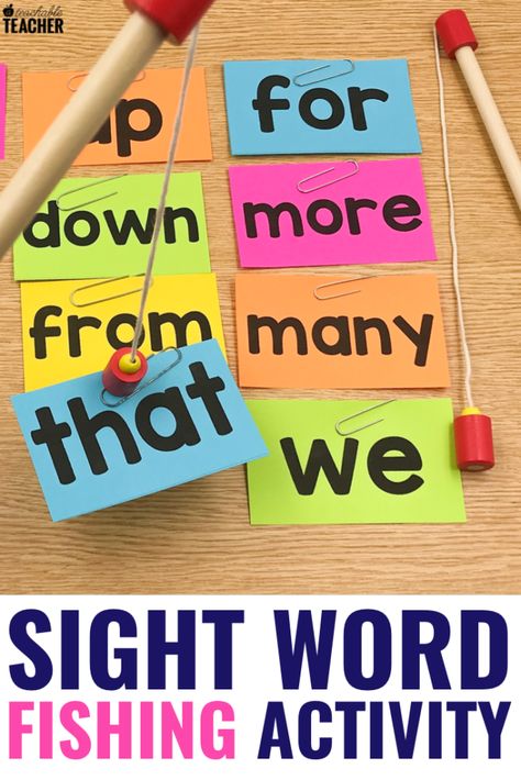 Sight word activities can be fun and engaging for preschool, kindergarten, first grade, 2nd, and 3rd grade students in the classroom. These are my favorite hands on activities that require NO worksheets. Get the free flashcards and you're ready to play! Free Flashcards, The Rainbow Fish, Planning School, Sight Word Fun, Teaching Sight Words, Sight Word Flashcards, Sight Words Kindergarten, Sight Word Practice, Sight Word Activities