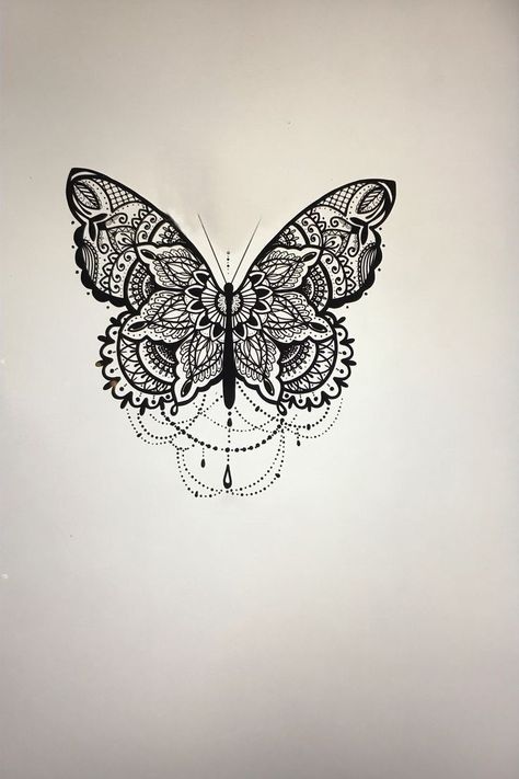 Lace Butterfly Tattoo, Butterfly Mandala Tattoo, Mandala Hip Tattoo, Mandala Thigh Tattoo, Mandala Tattoos For Women, Flower Hip Tattoos, Butterfly Hand Tattoo, Tattoo Tiny, Hip Thigh Tattoos