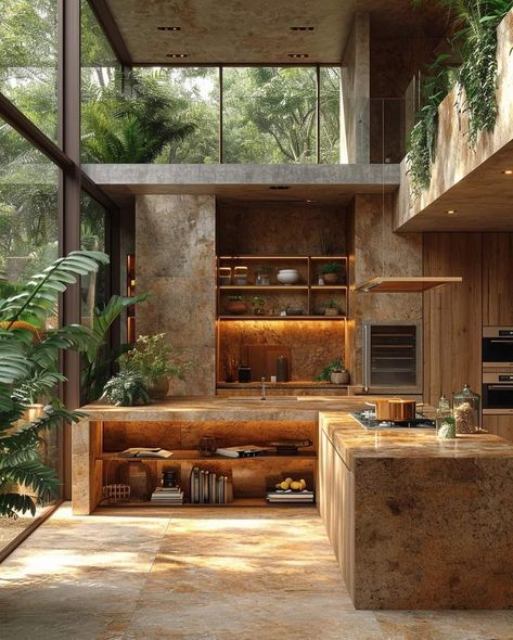 Brazil Jungle, Jungle Villa, Moroccan Villa, Brazil Houses, Japan City, Jungle House, Bali House, Casa Country, Green Architecture