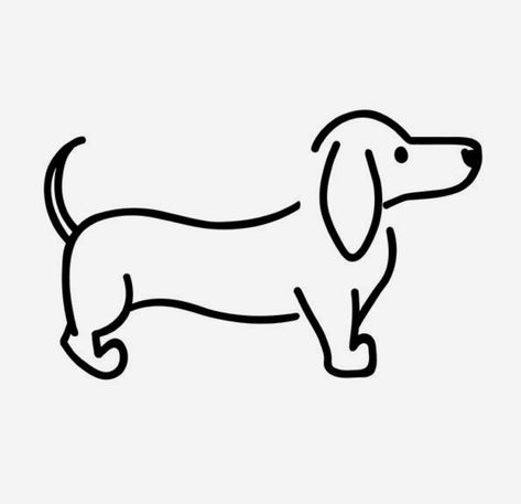 Dashund Drawing Easy, Dachshund Drawing Easy, Christmas Wine Bottle Crafts Diy, Pottery Painting Ideas Easy, Dachshund Drawing, Aesthetic Crafts, Painting Ceramics, Dachshund Art, Christmas Wine Bottles