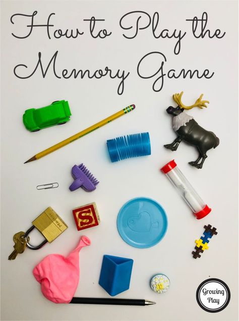 How to Play the Memory Game - challenge visual-spatial working memory skills.  #workingmemory #executivefunction #visualmemory Memory Boosting Activities, Working Memory Games, Memory Games For Kindergarten, Memory Games Printable, Memory Tray Game, Executive Functioning Games, Working Memory Activities For Kids, Visual Memory Activities, Auditory Memory Activities