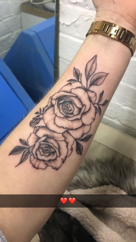 Rose Arm Tattoos For Women Forearm, Rose Arm Tattoo, Women Hand Tattoos, Tattoos For Women Hand, Arm Tattoos For Women Forearm, Girls Tattoos, Inner Arm Tattoos, Women Half Sleeve, Forearm Band Tattoos