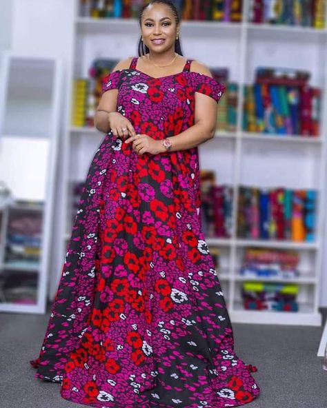 Long Gown For Pregnant Women, Free Gown For Pregnant Women, Long Ankara Gowns, Gown For Pregnant Women, African Tops For Women, Ankara Maxi Dress, African Tops, Long African Dresses, African Outfits