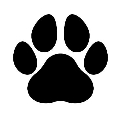 Paw Print Drawing, Paw Print Image, Paw Print Decal, Paw Logo, Screen Printed Fabric, Dog Paw Print, Pet Paws, Free Dogs, Print Decals