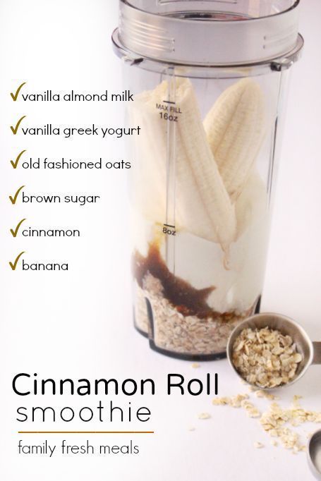 Cinnamon Roll Smoothie, Resep Diet Sehat, Resep Smoothie, Fresh Meals, Family Fresh Meals, Resep Diet, Healthy Shakes, Makanan Diet, Protein Shake Recipes