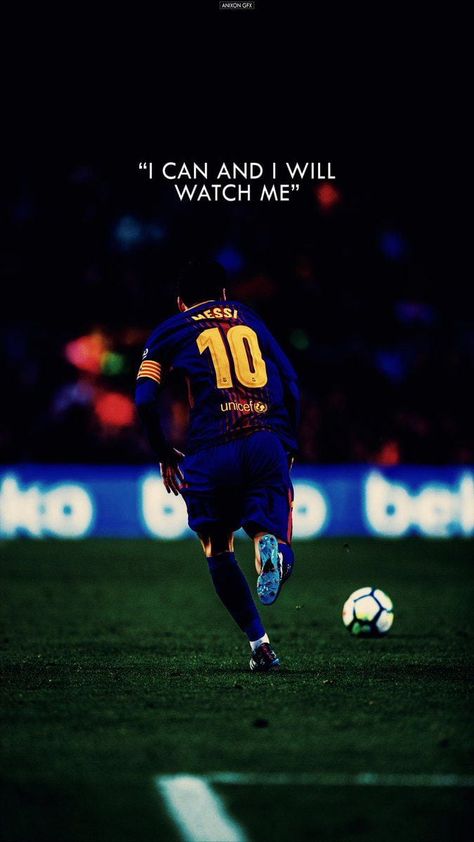 Messi Motivational Wallpaper, Soccer Quotes Wallpaper, Messi Motivational Quotes, I Can Wallpaper, Lionel Messi Quotes, Messi Quotes, Football Motivation, Motivational Quotes Inspiration, Black And White Football