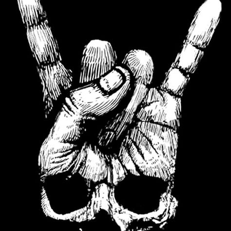 Heavy Metal Skull Finger Horns Digital Art Concert Poster Art, Metal Skull, Doodle Ideas, Gothic Skull, Concert Poster, Metal Music, Concert Posters, Thumbs Up, Heavy Metal