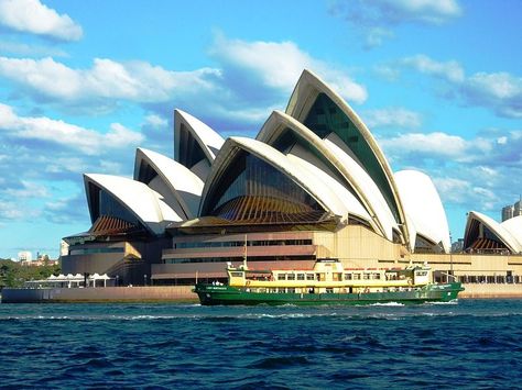 The Sydney Opera House is a multi-venue performing arts centre in Sydney, New South Wales, Australia. It is one of the 20th century's most famous and distinctive buildings. Famous Architecture Buildings, Public Library Design, Postmodern Architecture, Church Design Architecture, Big Architects, Famous Architecture, Famous Monuments, Famous Houses, Big Building