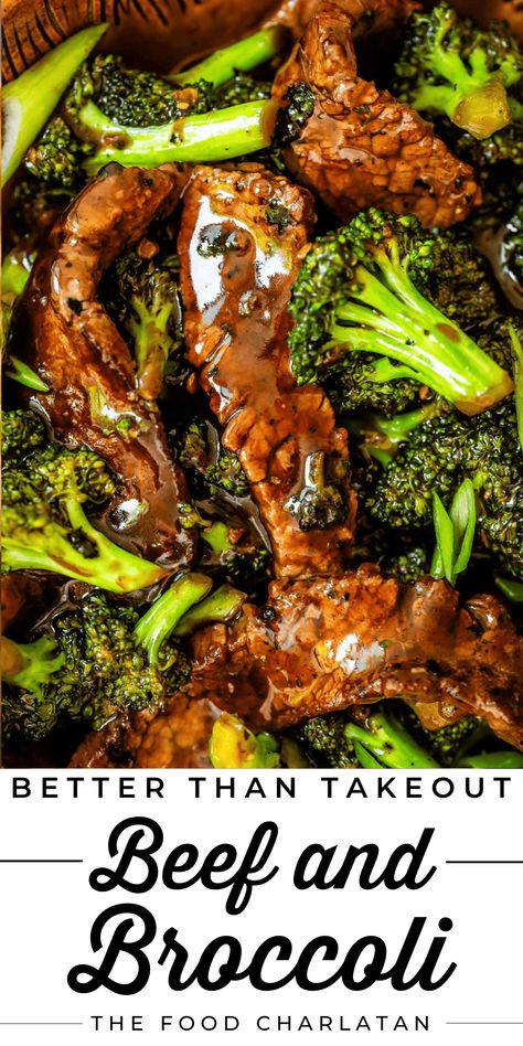 Beef and Broccoli from The Food Charlatan. Beef and Broccoli can be so hit and miss, right? Sometimes it's transcendent, other times it's gloopy and chewy. I've found the secrets! If you're a Chinese food lover, make this easy homemade Beef and Broccoli recipe for a healthy dinner that's fast and cheap! A few Asian pantry staples are all you need to make this stir fry that's better than takeout. A healthy, one-pan meal, done in less than an hour! Perfect for busy weeknights. My kids love it. Crockpot Chinese Beef And Broccoli, Korean Beef With Broccoli, Beef Diet Recipes, Teriyaki Steak And Broccoli, Sweet And Sour Broccoli, Skirt Steak Beef And Broccoli, Flank Steak Beef And Broccoli, High Protein Beef And Broccoli, Better Than Takeout Beef And Broccoli