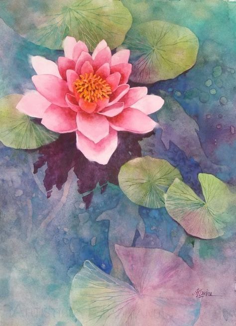 "With love anything is possible." ~ Khandro Rinpoche Watercolour Water Lilies, Lotus Water Colour Painting, Lotus Pond Watercolor, Water Lilly Watercolor, Waterlily Photography, Waterlily Art, Lotus Watercolor, Wet Leaves, Water Lilies Art