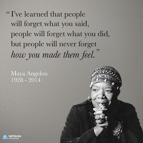 I've learned that people will forget what you said, people will forget what you did, but people will never forget how you made them feel.  ~ Maya Angelou Expectations Quotes, Everything Quotes, Quotes Loyalty, Birthday Quote, 5 Pictures, Relationship Quote, Word Quotes, Inspirational Quotes About Strength, Aesthetic Quote