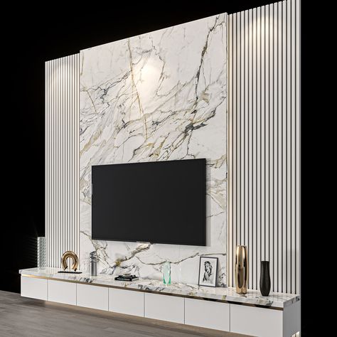 Tv set 36 on Behance Tv Camino, Tv Wall Design Luxury, Lcd Wall Design, Luxury Tv Wall, Tv A Muro, Deco Tv, Tv Fal, Tv Wall Cabinets, Tv Unit Furniture Design