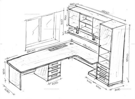 Study Table Designs, Furniture Design Sketches, Office Aesthetic, Desain Pantry, Sewing Room Design, Small Home Offices, Craft Room Design, Office Room Decor, Study Room Decor