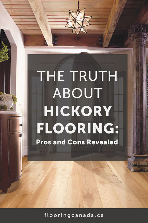 Hickory hardwood is making a comeback as a popular choice for commercial and residential spaces, but how much do you know about this flooring? How does it measure up to other hardwood floors and what are the benefits of installing hickory? In our guide, our experts take a look at the pros and cons of this surface type and if it's a perfect choice for your next remodel. Hickory Floors, Hickory Wood Floors, Hickory Hardwood Floors, Hickory Flooring, Brick Fireplace, Cabinet Colors, Hardwood Flooring, Pros And Cons, Interior Decor