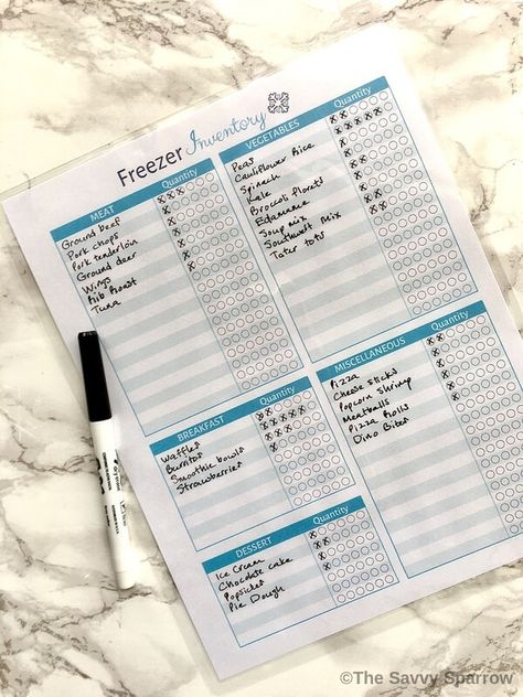 Freezer Checklist Printable, Freezer Inventory Whiteboard, Printable Freezer Inventory Sheets, Freezer Inventory Tracker, Deep Freezer Inventory List, Kitchen Inventory Printable Free, Fridge Inventory Printable Free, Food Inventory Printable Free, Pantry List Inventory Free Printables