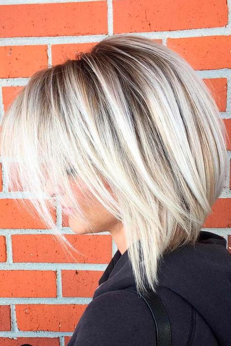 Incredibly Beautiful Bob Cuts picture 1 Medium Bob Haircut, Blonde Bob Hairstyles, Stacked Bob Haircut, Medium Bob Hairstyles, Straight Blonde Hair, Hair Styles 2017, Haircut And Color, Blonde Bobs, Hair Envy