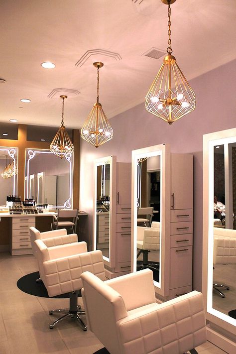 Beauty Bar Salon, Salon Interior Design Ideas, Hair Salon Interior Design, Salon Design Ideas, Nail Salon Interior Design, Beauty Salon Interior Design, Home Hair Salons, Nail Salon Interior, Hair Salon Design