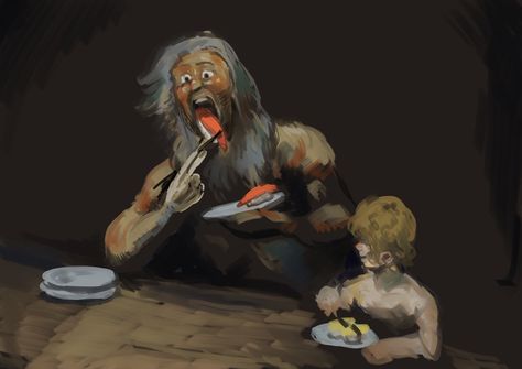 Eating His Son Painting, Saturn Eating His Son, Saturn Devouring His Son, Son Meme, Goya Paintings, Son Tattoo, Creepy Core, Tattoo For Son, Fantasy Drawings