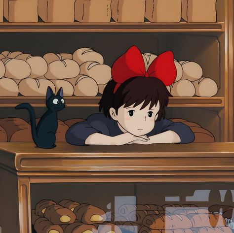 Kikis Delivery Service Aesthetic, Ghibli Characters, Personajes Studio Ghibli, Beau Film, Studio Ghibli Characters, Anime Witch, Kiki Delivery, Ghibli Artwork, Kiki's Delivery Service