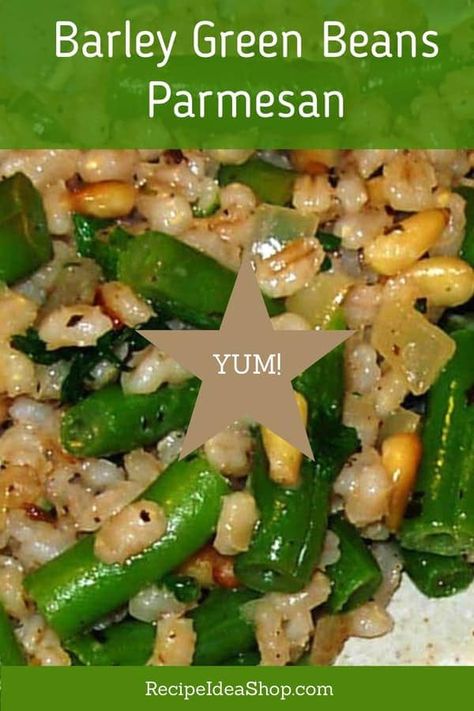 Barley Vegetarian Recipes, Barley Curry Recipe, Lactating Foods, Pearled Barley Recipes, Barely Recipes, Barley Dishes, Vegetarian Potluck Recipes, Green Beans Parmesan, Beans Parmesan