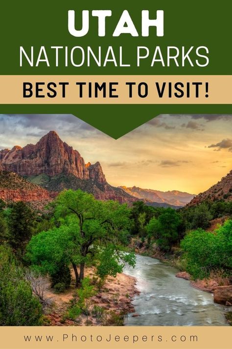 Utah is one of the nation’s iconic outdoor states. Its beauty goes beyond what you see in postcards and curated photographs. As you’re looking at places to visit in Utah for an upcoming vacation, timing is one of the first things you need to decide. Determining the best time to visit Utah National Parks depends on what you want to see and do. We’ve got everything you need to know to help you decide WHEN to visit the amazing national parks in Utah. Zion Hikes, Hiking The Narrows, Utah Road Trip, Zion National Park Utah, Angels Landing, Hiking National Parks, Utah Travel, National Park Road Trip, Hiking Guide