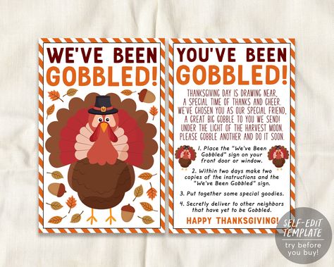 You've Been Gobbled, Friendsgiving Activities, Thanksgiving Entertaining, Thanksgiving Friendsgiving, Thanksgiving Invitation, I Feel Free, Women's Ministry, Thanksgiving Printables, Under The Lights