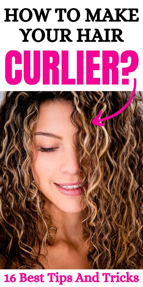 16 Confirmed Ideas for Curlier Hair- #curlier #Hair #Proven #tips Check more at https://howcandothis.com/hairstyleideas/16-confirmed-ideas-for-curlier-hair/ How To Make Your Natural Curls Come Out, How To Apply Product To Curly Hair, Curly Hair How To Style, Enhance Curls Naturally, How To Curl Naturally Curly Hair, How To Make Curly Hair Curlier, How To Curl Wavy Hair Tutorials, How To Make Hair Curlier, How To Style Naturally Curly Hair