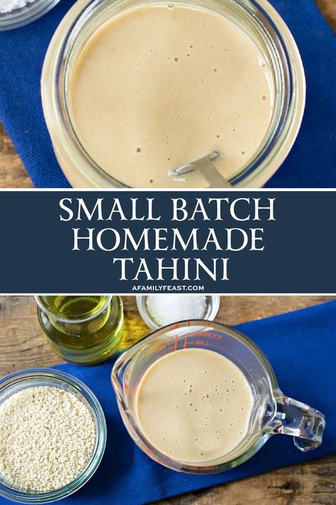 Tahini Sauce Recipe Homemade, Diy Tahini How To Make, Home Made Tahini Recipe, Best Tahini Recipe, Homemade Tahini Sauce, Homemade Tahini Recipe, Tahini Recipe Homemade, Diy Tahini, Make Tahini