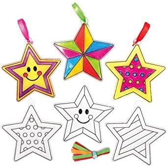 Star Suncatcher, Kids Arts And Crafts, Summer Craft, Art & Craft Kit, Stars Craft, Stained Glass Crafts, Craft Kits For Kids, Halloween Crafts For Kids, Craft Projects For Kids