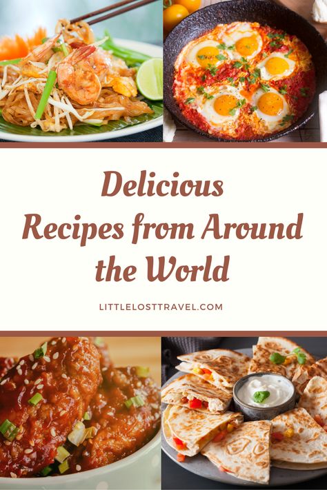 Authentic Dishes From Around The World, Foreign Food Recipes Easy, Foreign Dinner Recipes, Cultural Dishes Food Recipes, Around The World Dinner Party, Easy Recipes From Around The World, Food Around The World Recipes, Around The World Food Ideas For Party, Cultural Food Recipes