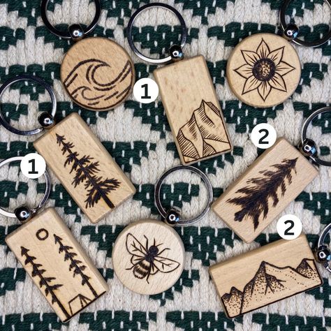 Wood Burned Keychains - Etsy Engraving Projects, Butterfly Photography, Beautiful Butterfly Photography, Wood Keychain, Wood Burning Crafts, Classy Tattoos, Wood Burning Art, Keychain Design, Car Charms