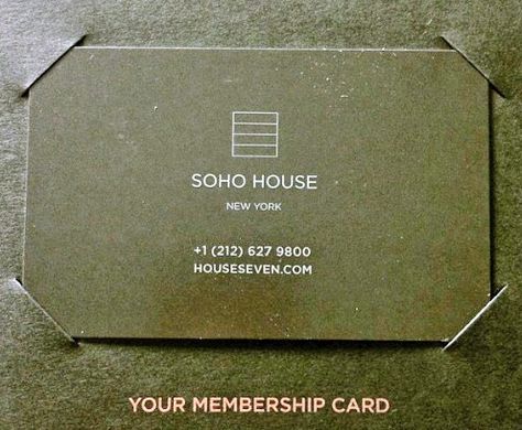 Look what I got.   Haha Soho House Branding, Soho House Membership, Soho House Nyc, House Nyc, Member Card, Life Vision, Membership Card, Dream Gift, Soho House