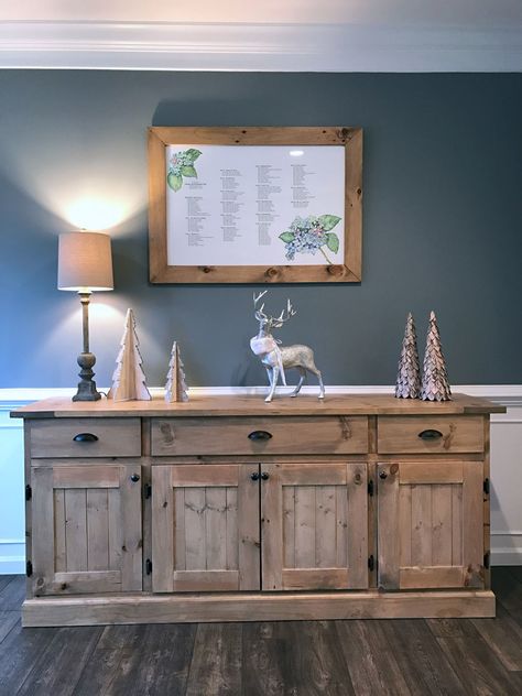 Dining Room Buffet Table, Shabby Chic Dining Room, Buffet Table Decor, Farmhouse Buffet, Chic Dining Room, Shabby Chic Dining, Dining Buffet, Dining Room Sideboard, Dining Room Blue