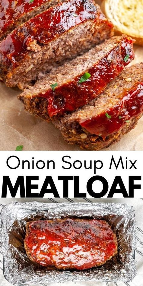 Lipton Onion Soup Recipes Main Dishes, Taste Of Home Dinner Recipes, Meatloaf Recipes With Lipton Onion Soup, Meatloaf Dinner Ideas Sides, Lipton Soup Meatloaf, Lipton Onion Meatloaf, Lipton Meatloaf, Onion Soup Mix Meatloaf, Lipton Onion Soup Meatloaf Recipe