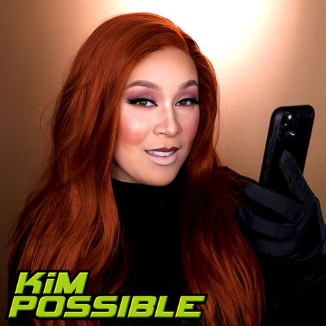 Kim Possible is a super easy Halloween costume idea -- just do your makeup pretty much like normal, throw on some freckles and a nude upper lip, then grab a red wig, a black turtleneck and you're ready to save the day. Call me, beep me, if you wanna reach me ;) Follow @debra_jenn on Instagram for more makeup inspo! Kim Possible Makeup Look, High Arch Eyebrows, Kim Possible Halloween, Kim Possible Halloween Costume, Fun Makeup Ideas, Fiona Costume, Kim Possible Costume, Red Head Halloween Costumes, Super Easy Halloween Costumes