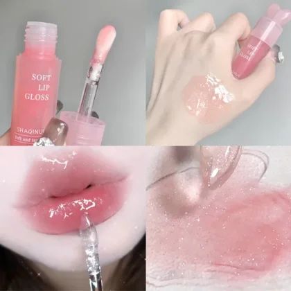 Makeups Beautiful Makeup Products, How To Make Lip Balm, Lipgloss Looks, Brightening Lips, Glittery Lip Gloss, Cute Makeup Products, Cheap Lipgloss, Cute Lipgloss, Natural Pink Lipstick