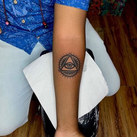 3rd Eye Tattoo, Third Eye Tattoo, Eye Tattoo Meaning, Pyramid Tattoo, Third Eye Tattoos, Small Wave Tattoo, All Seeing Eye Tattoo, Triangle Eye, Evil Eye Tattoo