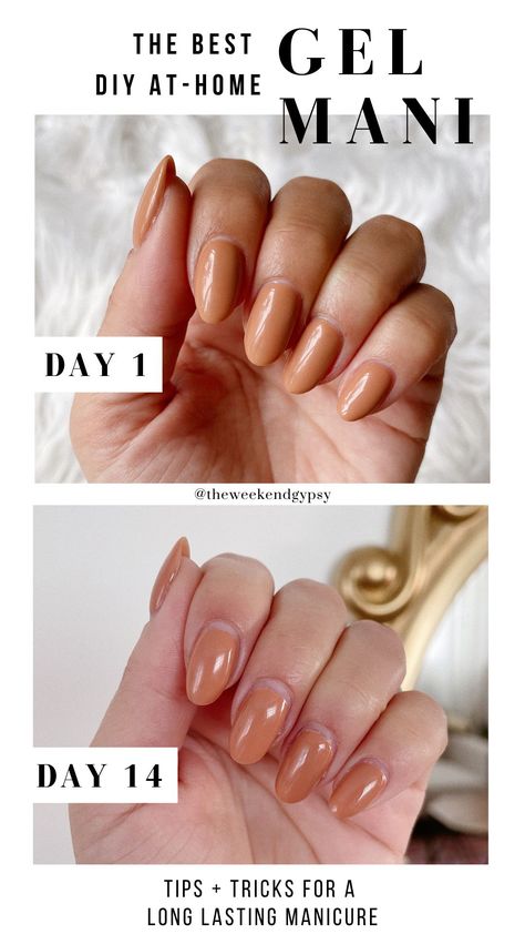 Gel Manicure At Home Step By Step, Gel Manicure At Home Diy, Perfect Gel Nails At Home, At Home Gel Nails Tips, Long Lasting Manicure At Home, Long Lasting Nails At Home, Gel Manicure With Tips, How To Do A Gel Manicure At Home, Diy Gel Tips Nails At Home