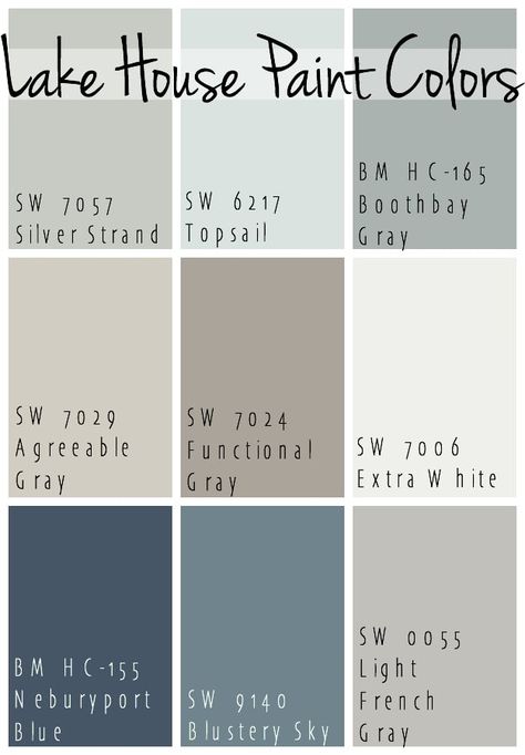 Lake House Paint Colors, House Paint Colors, Haus Am See, Gray Paint, Lake House Decor, Interior Paint Colors, House Paint, Exterior Paint Colors, Bedroom Paint