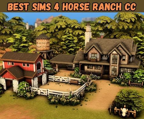 31+ Sims 4 Horse Ranch CC - Ranch Builds, Western Decor, Ranch Clutter , & More! Sims 4 Ranch, Sims 4 Horse Ranch Cc, Colorado Bedroom, Small Ranch House Plans, Sims 4 Horse Ranch, Small Ranch House, House Layout Design, Sims 4 Houses Layout, Ranch Decor