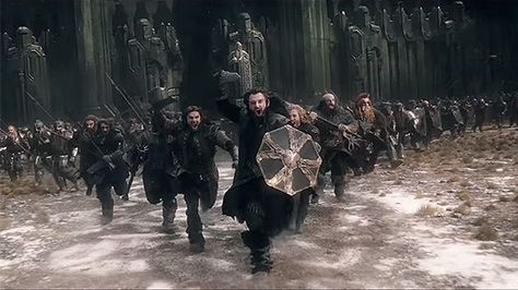 The Battle of the Five Armies Dwarves charge Battle Of The Five Armies, The Hobbit Movies, Thorin Oakenshield, An Unexpected Journey, Weta Workshop, Fantasy Films, Best Supporting Actor, Would You Rather, Middle Earth