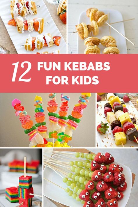 12 Fun and Delicious Kebabs for Kids to Eat! Kids Cooking Activities, Cooking Shrimp, Kids Cooking Party, Preschool Cooking, Kids Cooking Recipes, Food Activities, Cooking Classes For Kids, Easy Meals For Kids, Kids Party Food