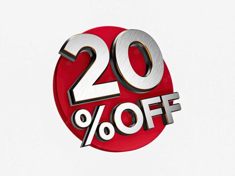 Premium Photo | 20 percent off 3d sign 20 discount tag flash offer label sticker banner advertising 3d illustration Sale Sticker Design, 20% Off Sale Sign, Wallpaper Blur, Iphone Wallpaper Blur, 20 Percent Off, Black Friday Sale Banner, Discount Design, Building Concept, Banner Advertising