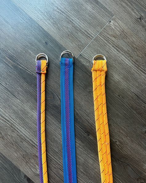 Upcycling old climbing ropes from @movementgymsportland into belts. I had this idea after seeing a similar project, but I wanted mine to keep the inner rope and the overall resemblance of a climbing rope. I’m beginning to lean into the creative design process and its felt incredibly rewarding, but I’ll likely take a long break from textile design as I’m entering a big transition period (travel & moving). This project took a lot of trouble shooting, like figuring out how to remove just a po... Belt Upcycle, Upcycle Repurpose, Sewing Fashion, Rope Belt, Climbing Rope, Bag Ideas, Product Ideas, Fashion Flats, Design Process